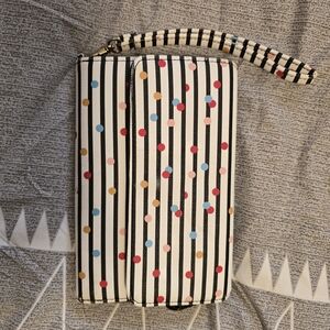 Striped and Polka Dot Wristlet